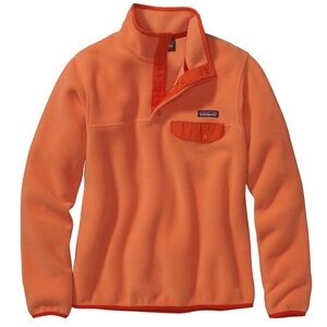 Patagonia Lightweight Synchilla Snap-T Pullover Orange Sherbet Size XL Gorpcore